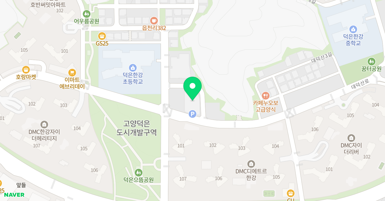영렘브란트 미술학원 덕은센터 위치