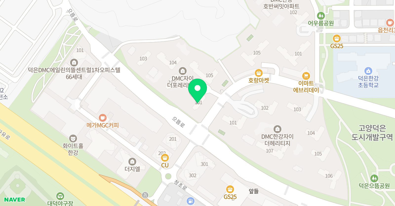 덕은 온클래스 위치