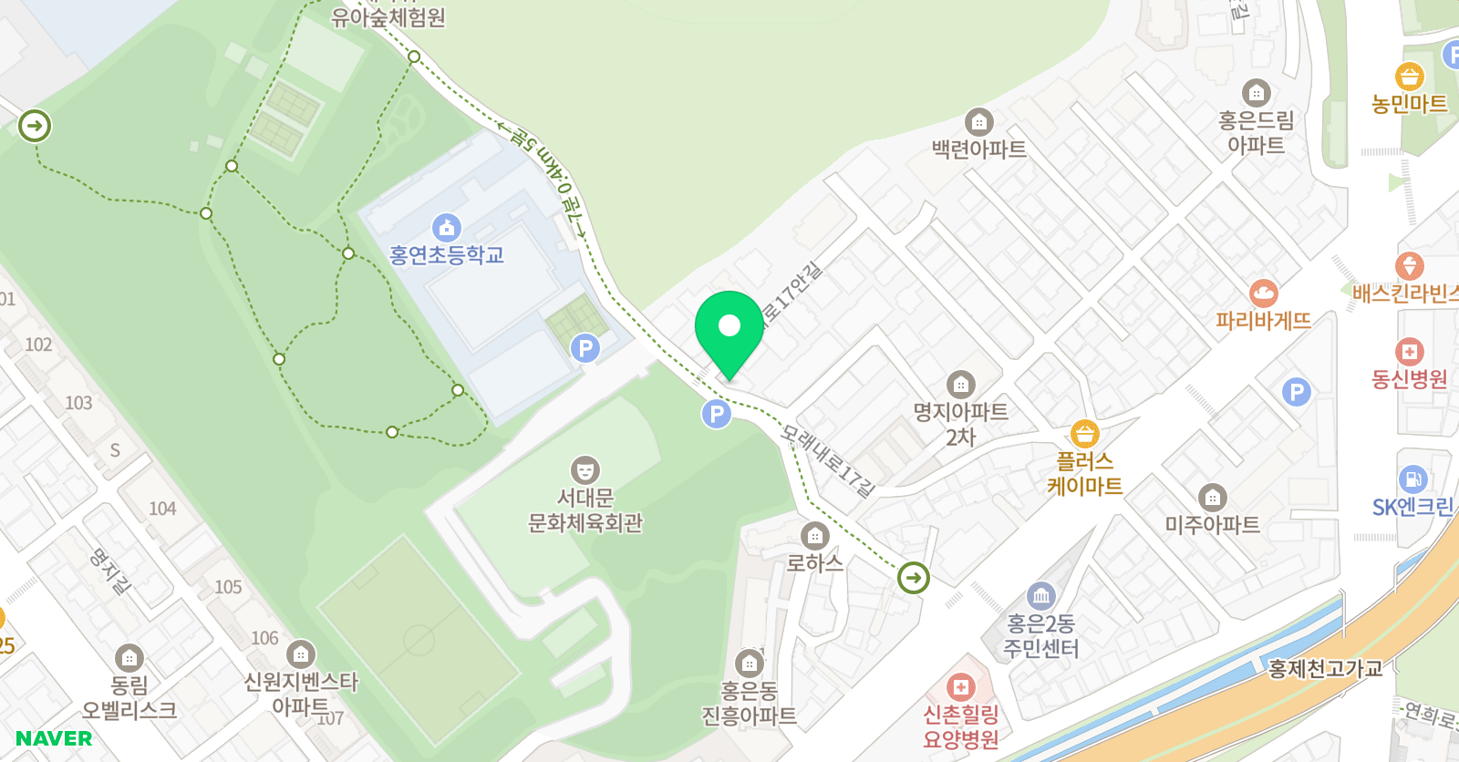 윤선생 우리집앞영어교실 서대문홍연점 위치