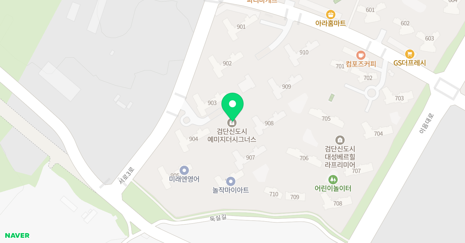 푸르넷 공부방 예미지더시그너스점 위치