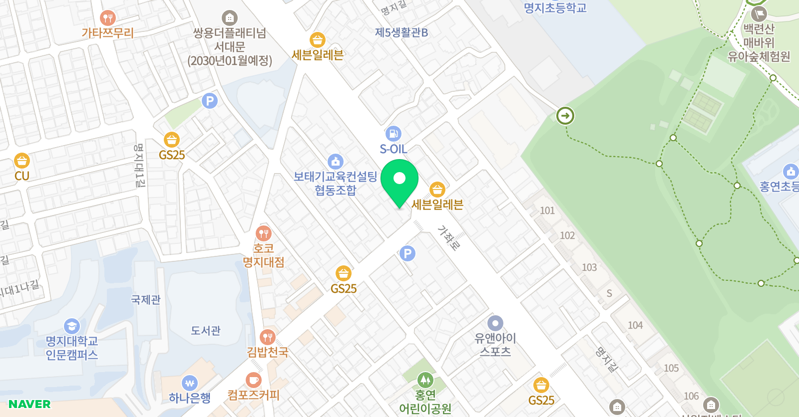 CMS 영재교육센터 서대문홍은 위치