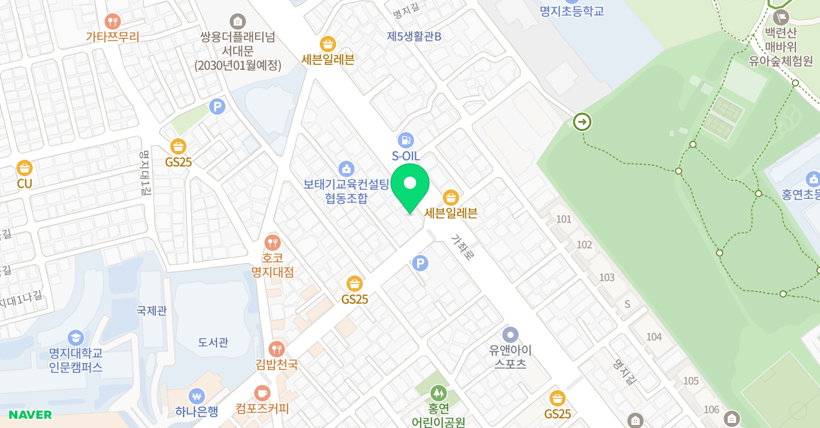 정상어학원 서대문 분원 위치