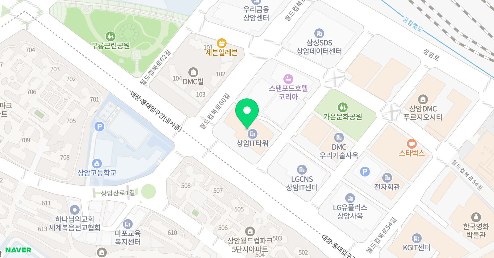 가디언 어학원 상암본원 위치