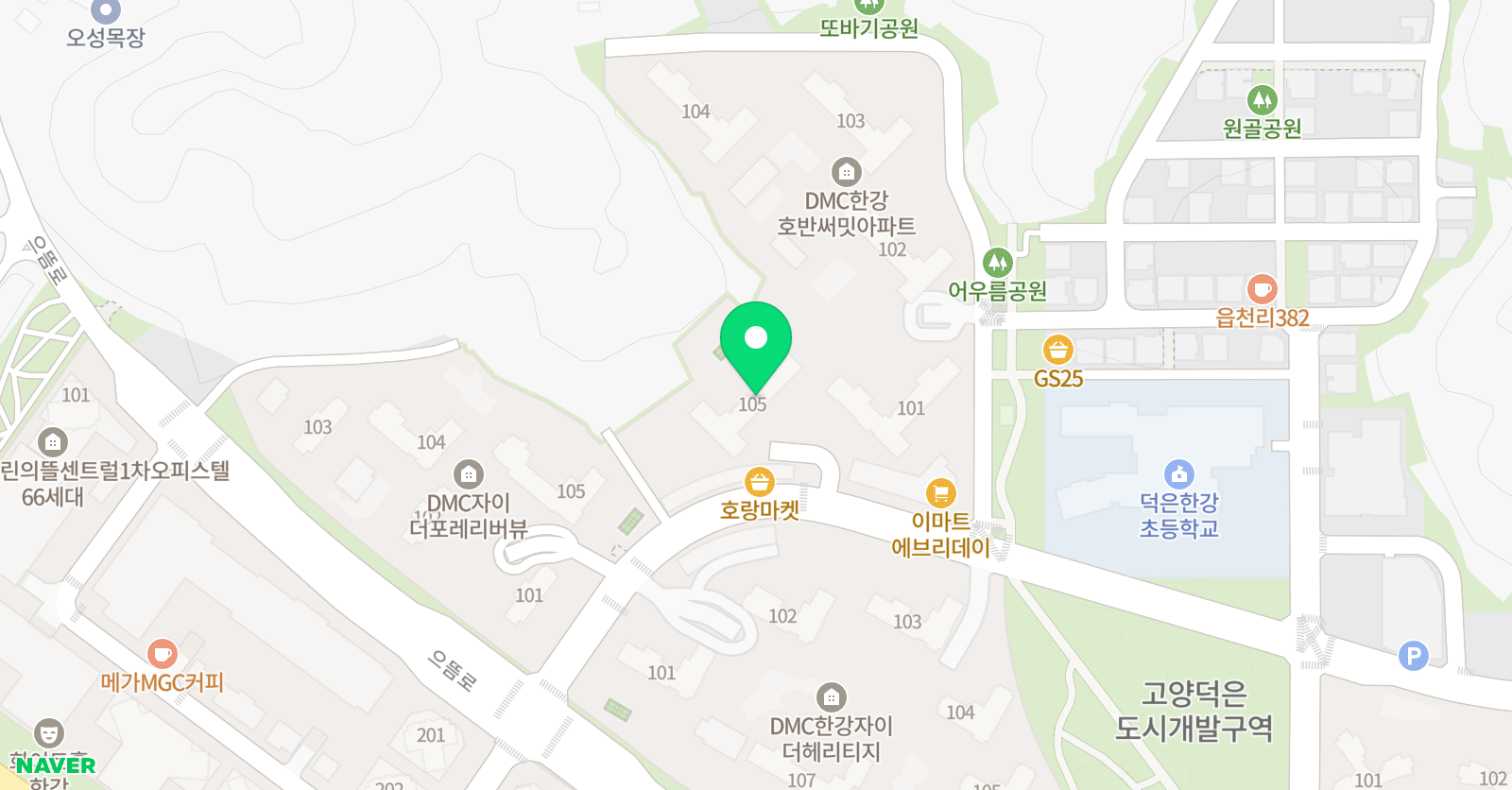 기탄사고력교실 덕은한강호반 써밋점 위치