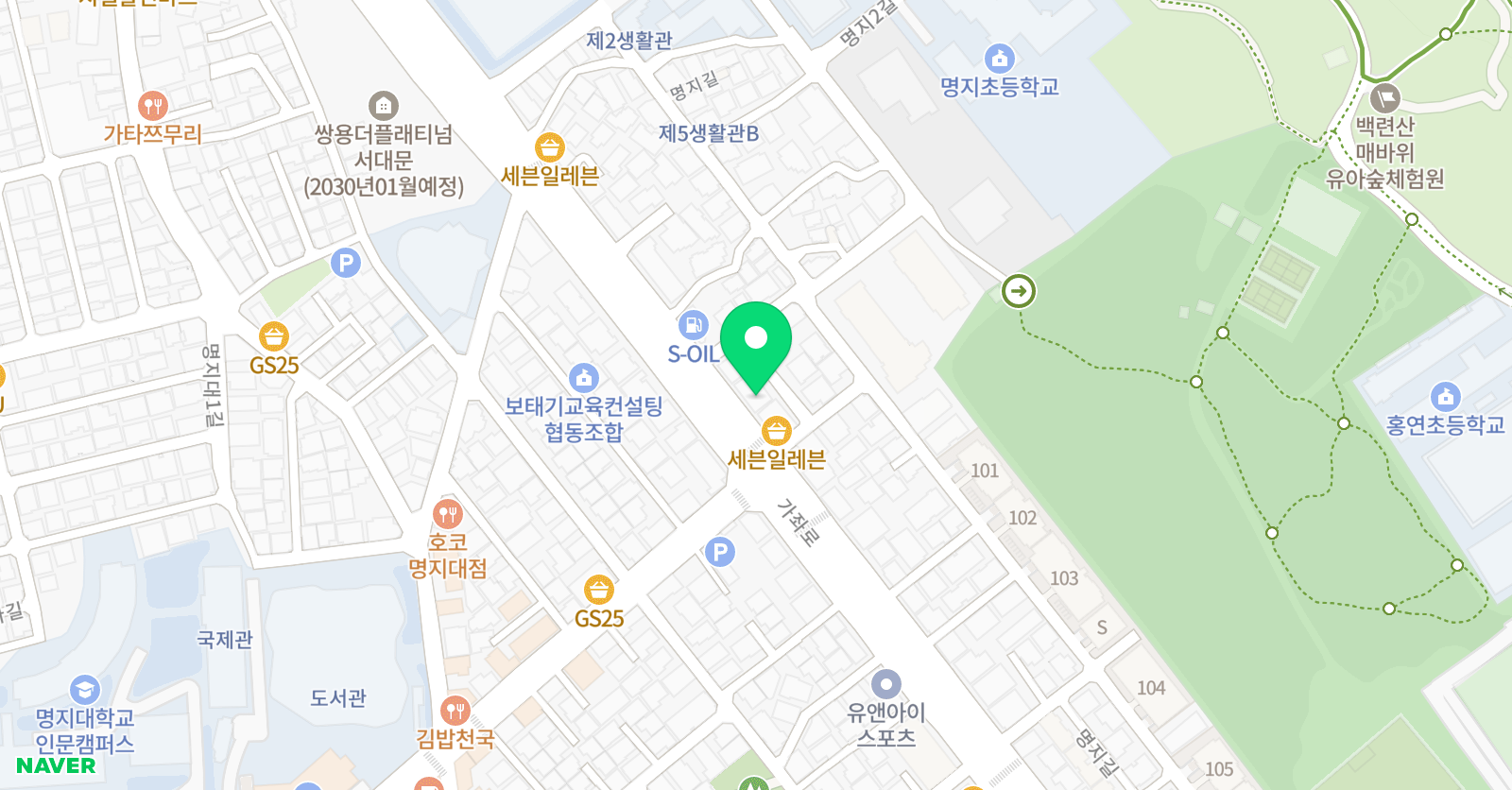 오늘해냄 학원 위치