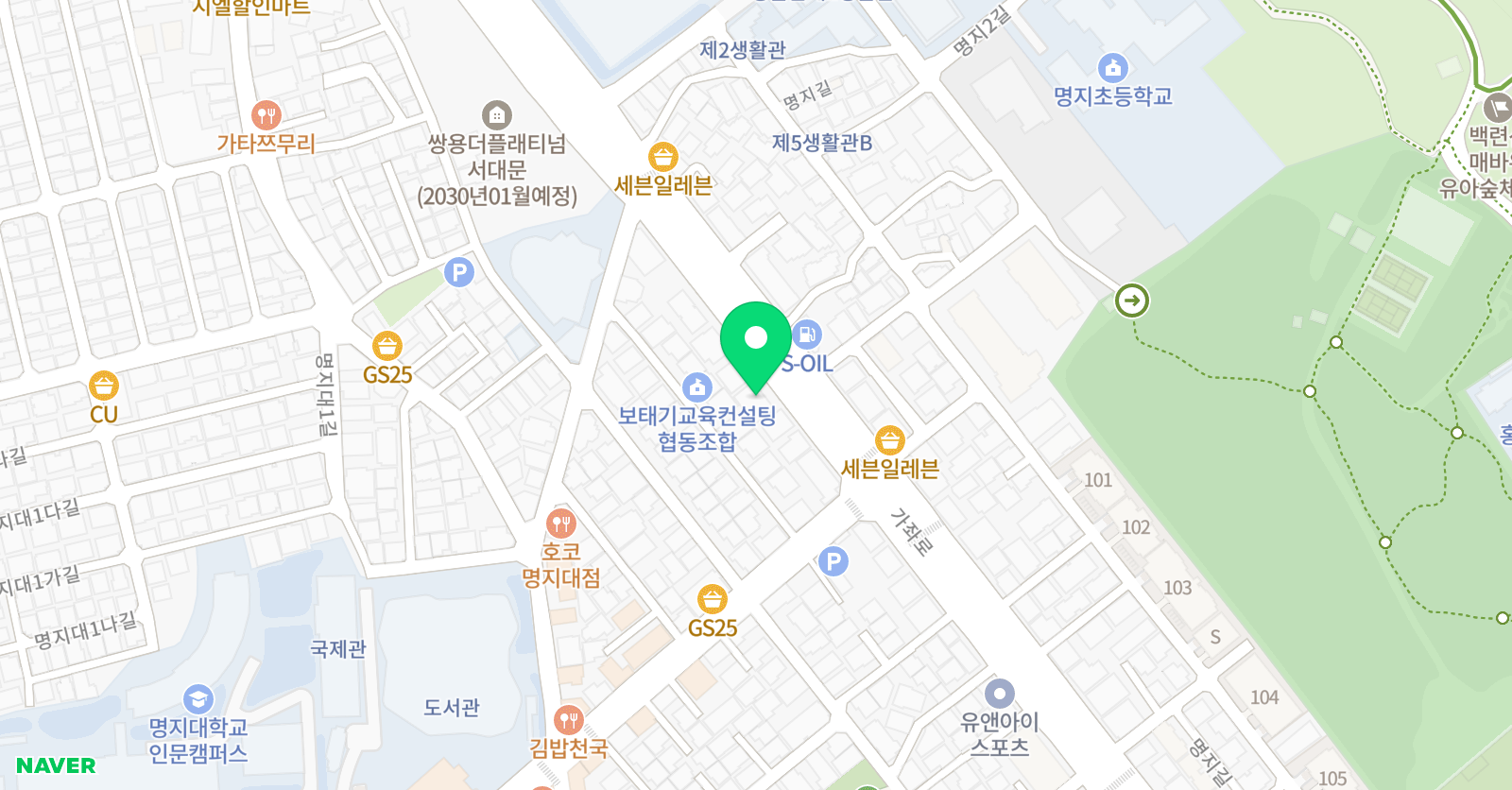 생각하는황소 서대문점 위치