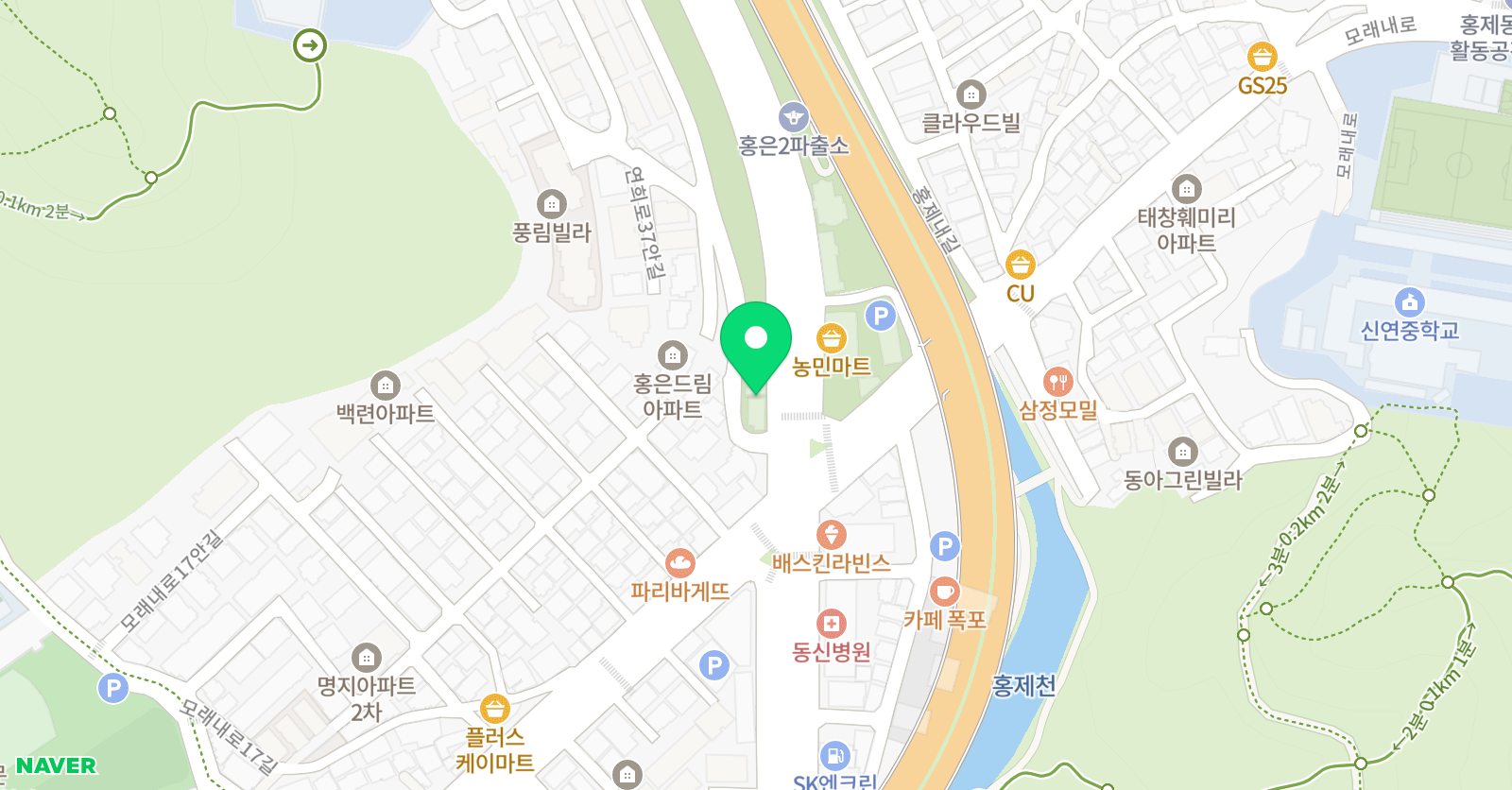 빨간펜 수학의달인 홍연점 위치