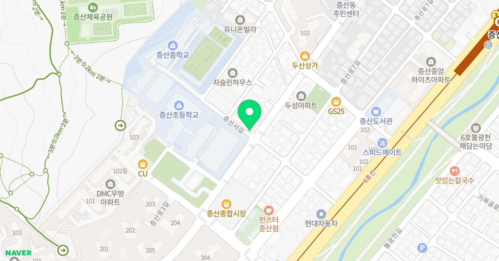 KCT 학원 증산캠퍼스 위치