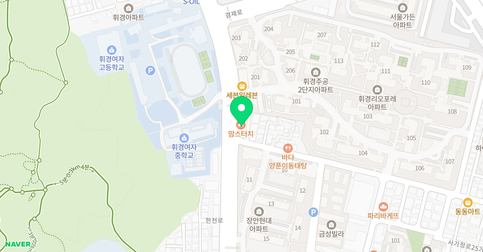 메쏘드 수학학원 위치