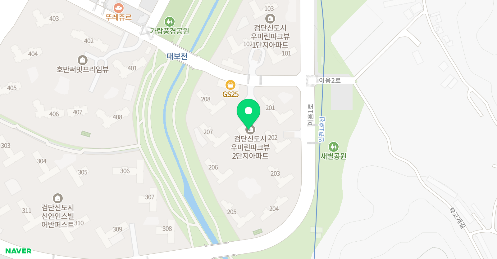 캐피타운 영어 검단점 위치