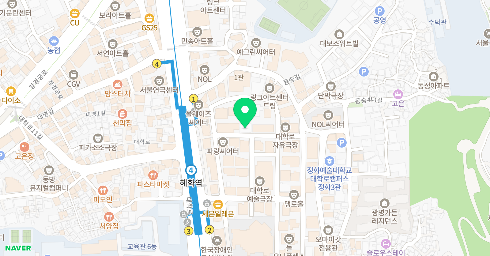 바이브 댄스학원 위치