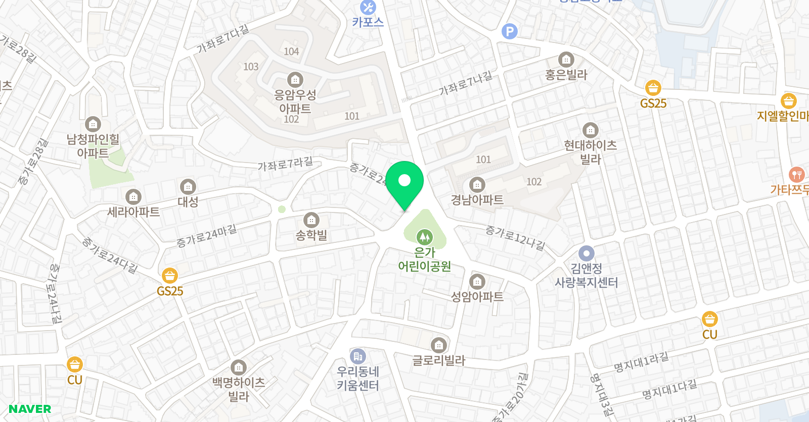 청솔 태권도 위치