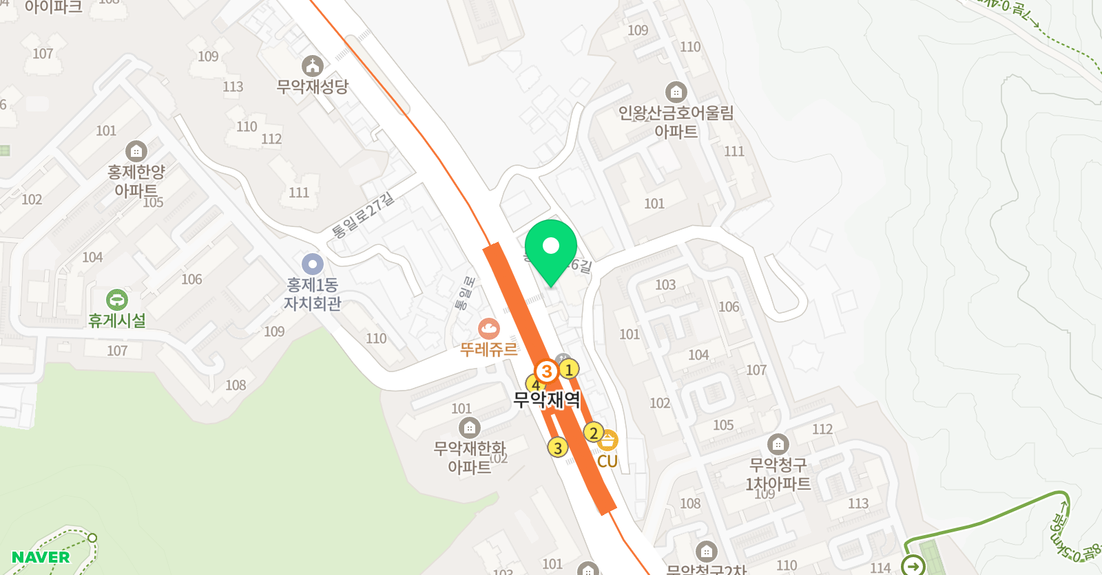 연세 수학영어학원 무악재 위치