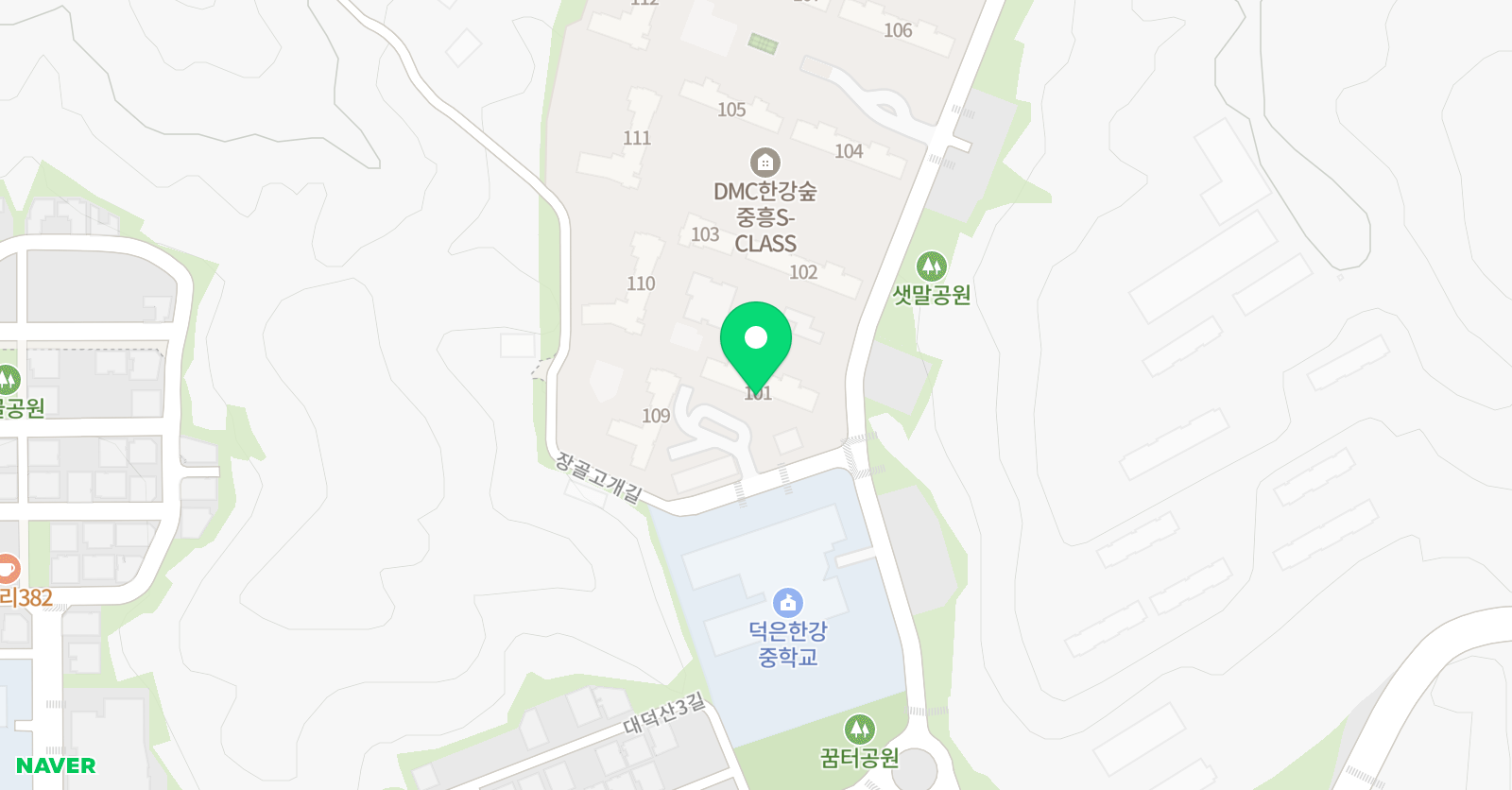 셀파 우등생교실 덕은중흥S CLASS 위치