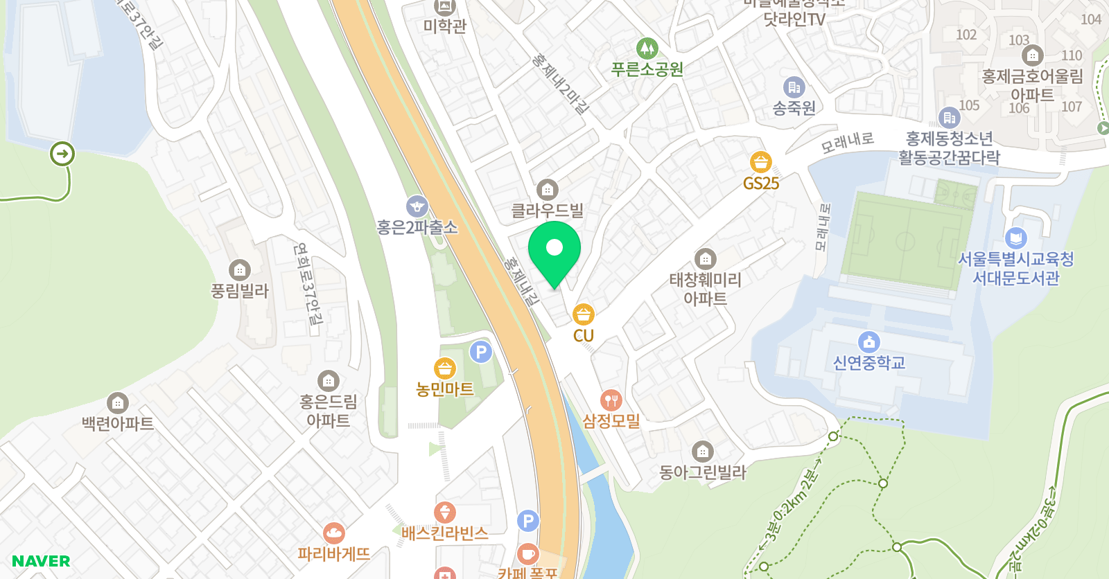 큰나무 학원 위치