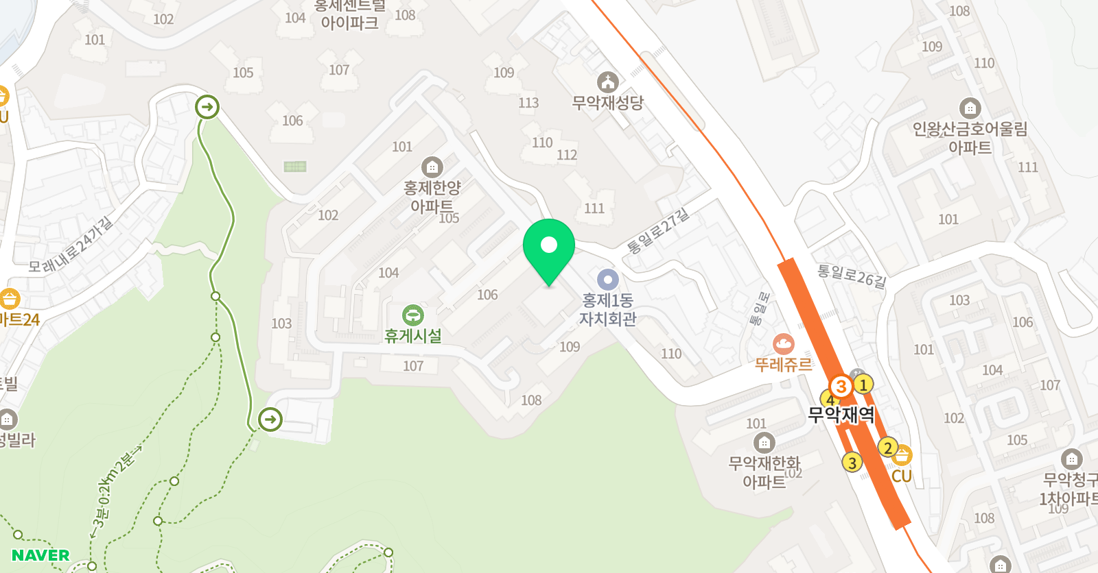 뮤엠 영어 엘리스캠퍼스 위치