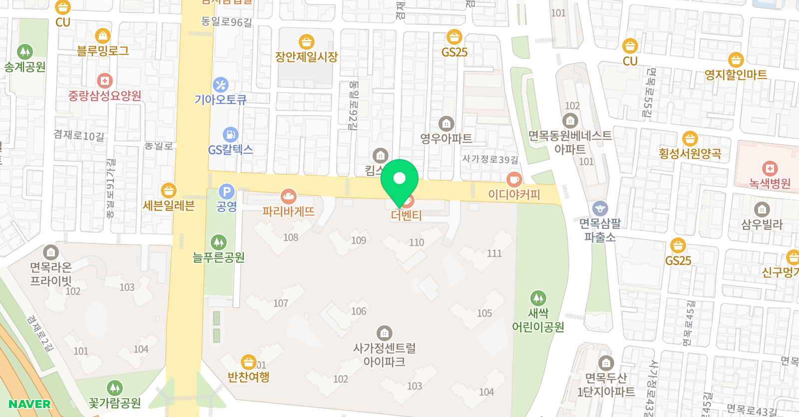 미래 태권도 사가정아이파크점 위치