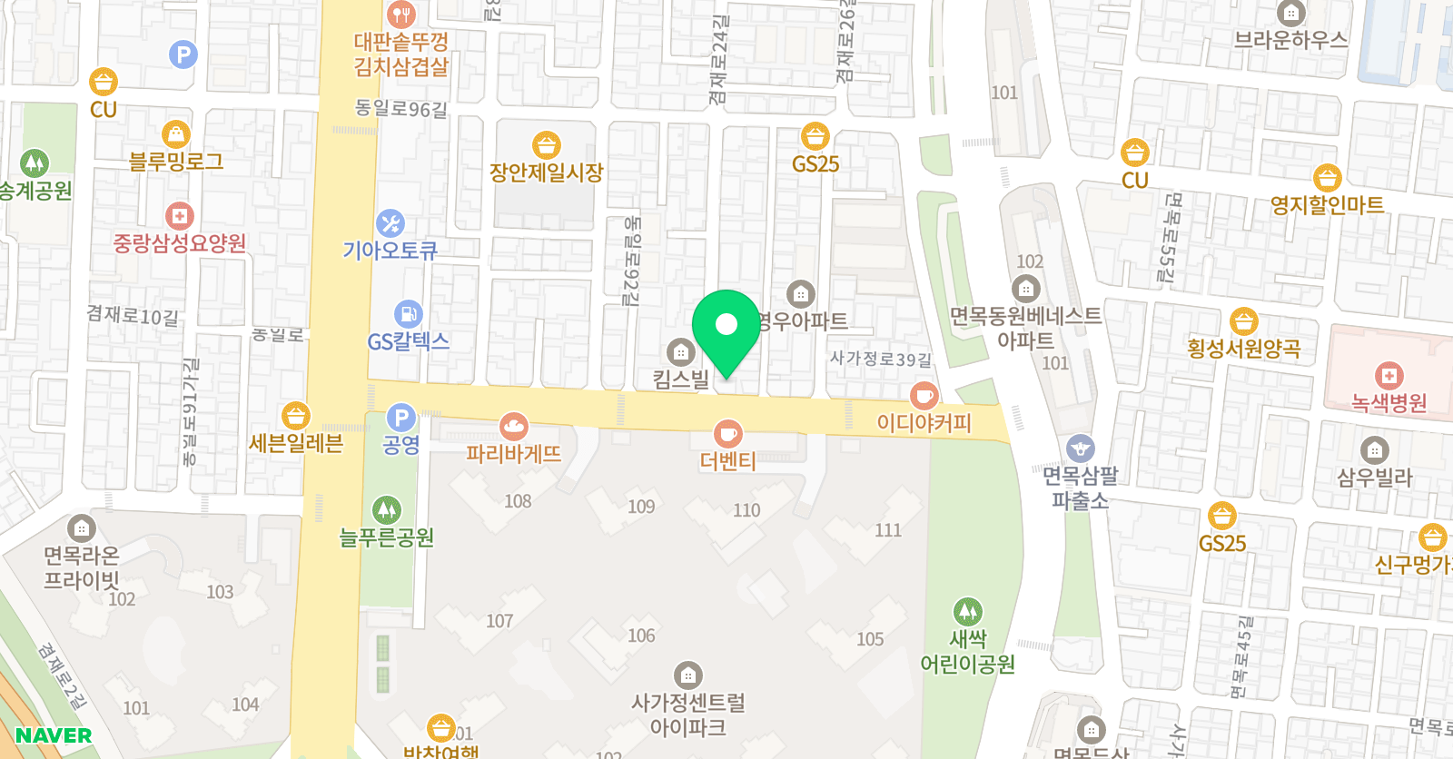 스마트해법수학 사가정아이파크점 위치