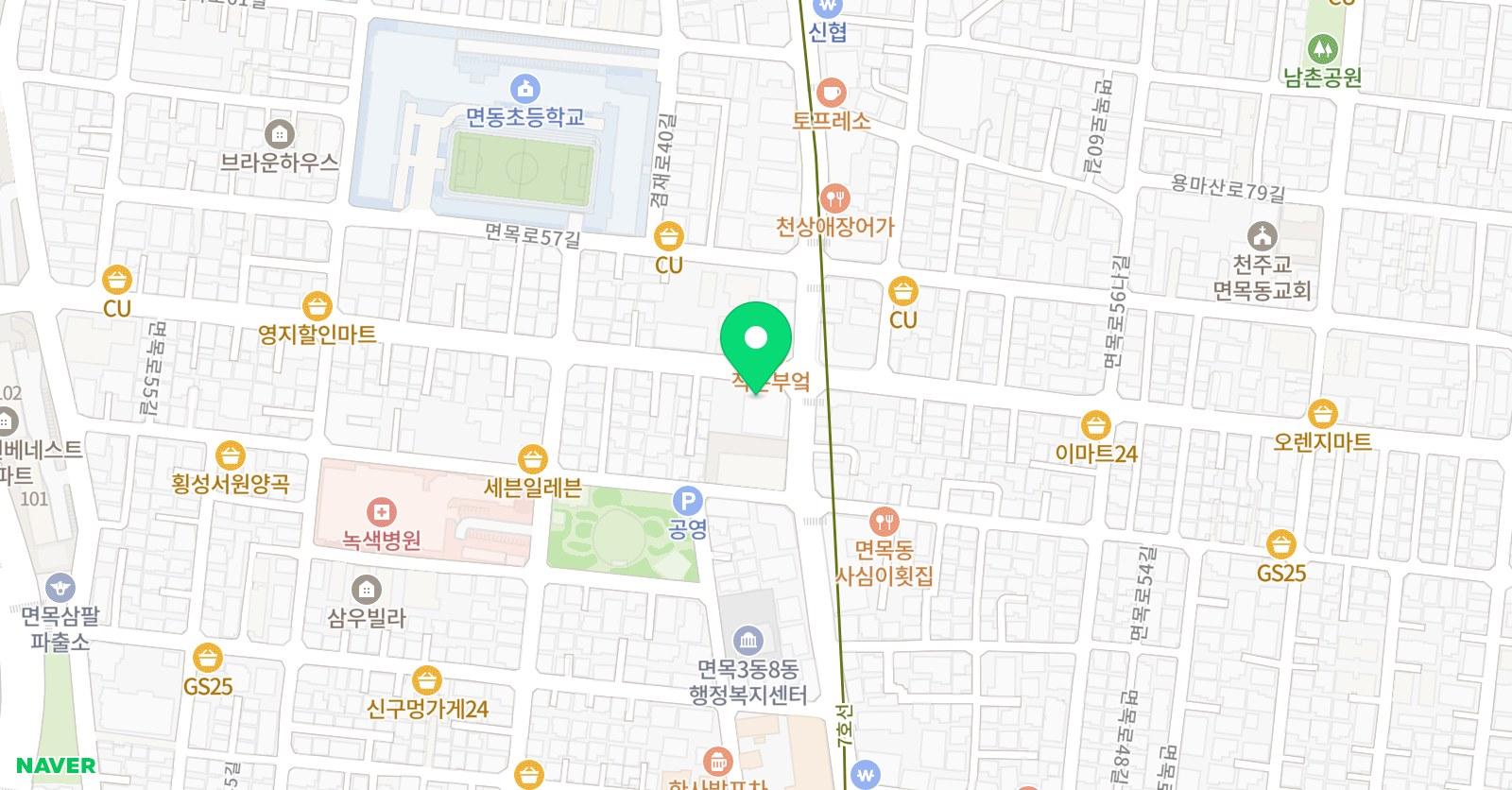 면동학원 위치