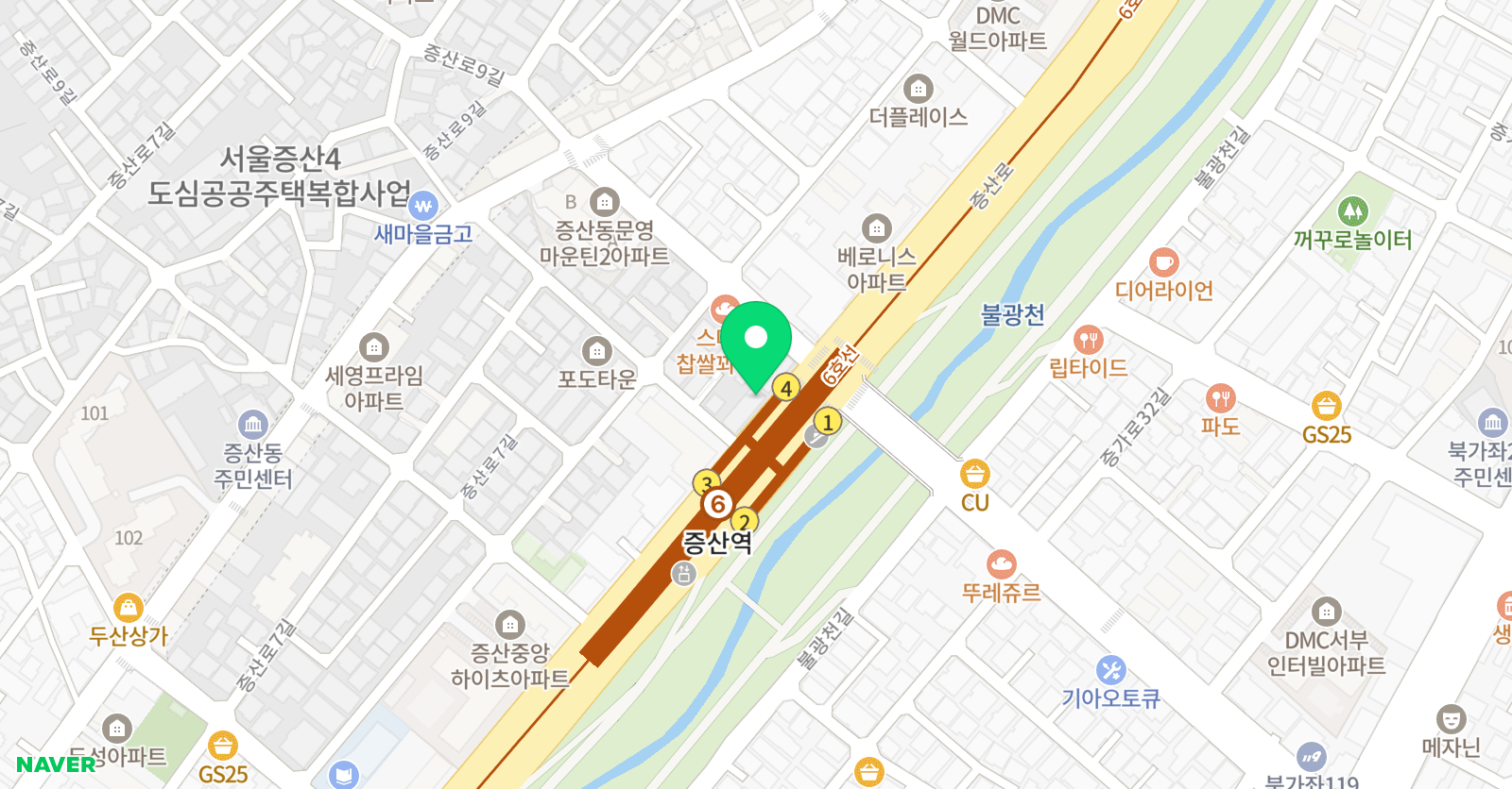 WS 복싱클럽 증산점 위치