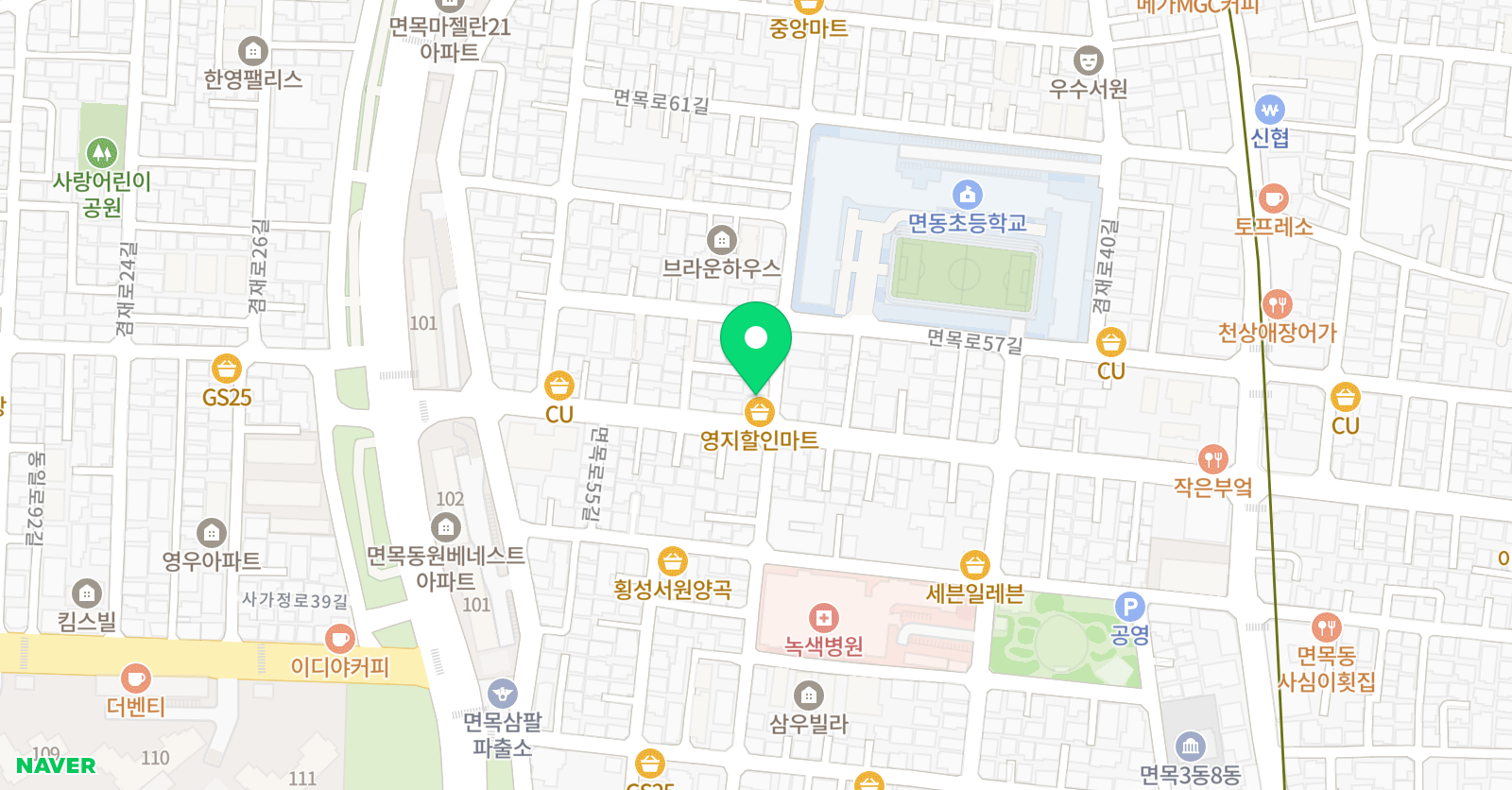 마이티마우스 학원 위치