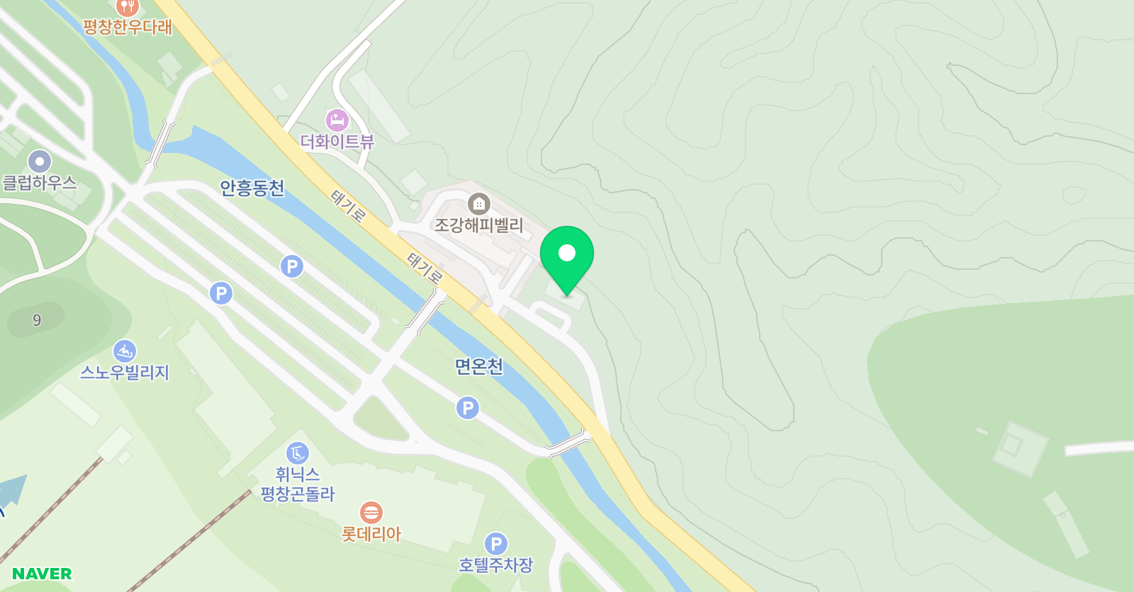 휘닉스파크스키스쿨 스키강습 평창 위치