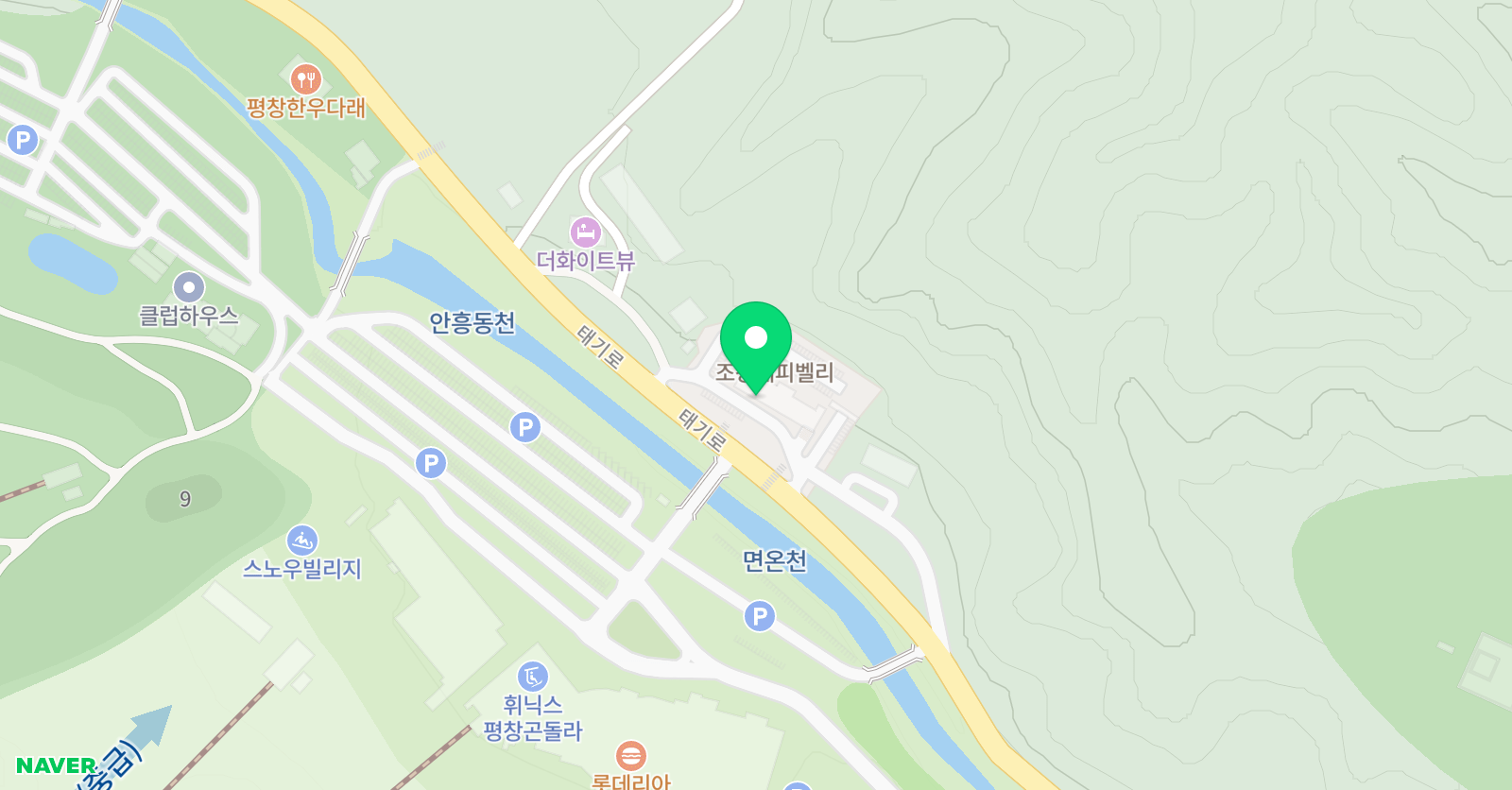 휘닉스파크 강습 제트스키스쿨 위치