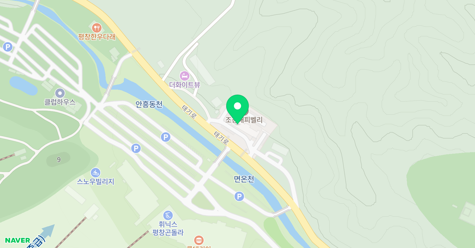 휘닉스파크 스키강습 아이스키스쿨 위치