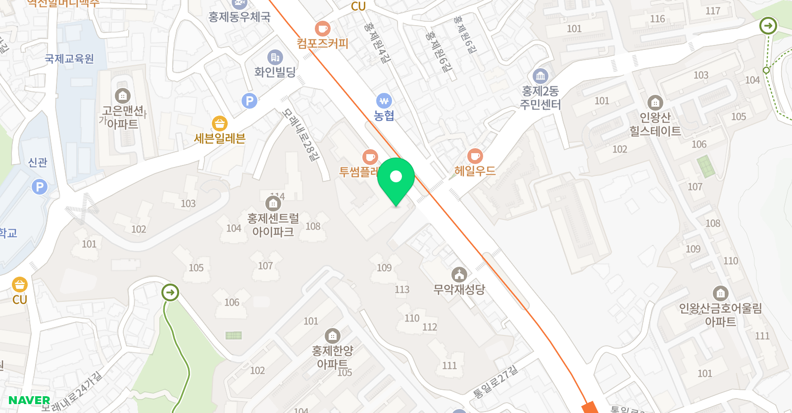 션샘 초중고학원 위치