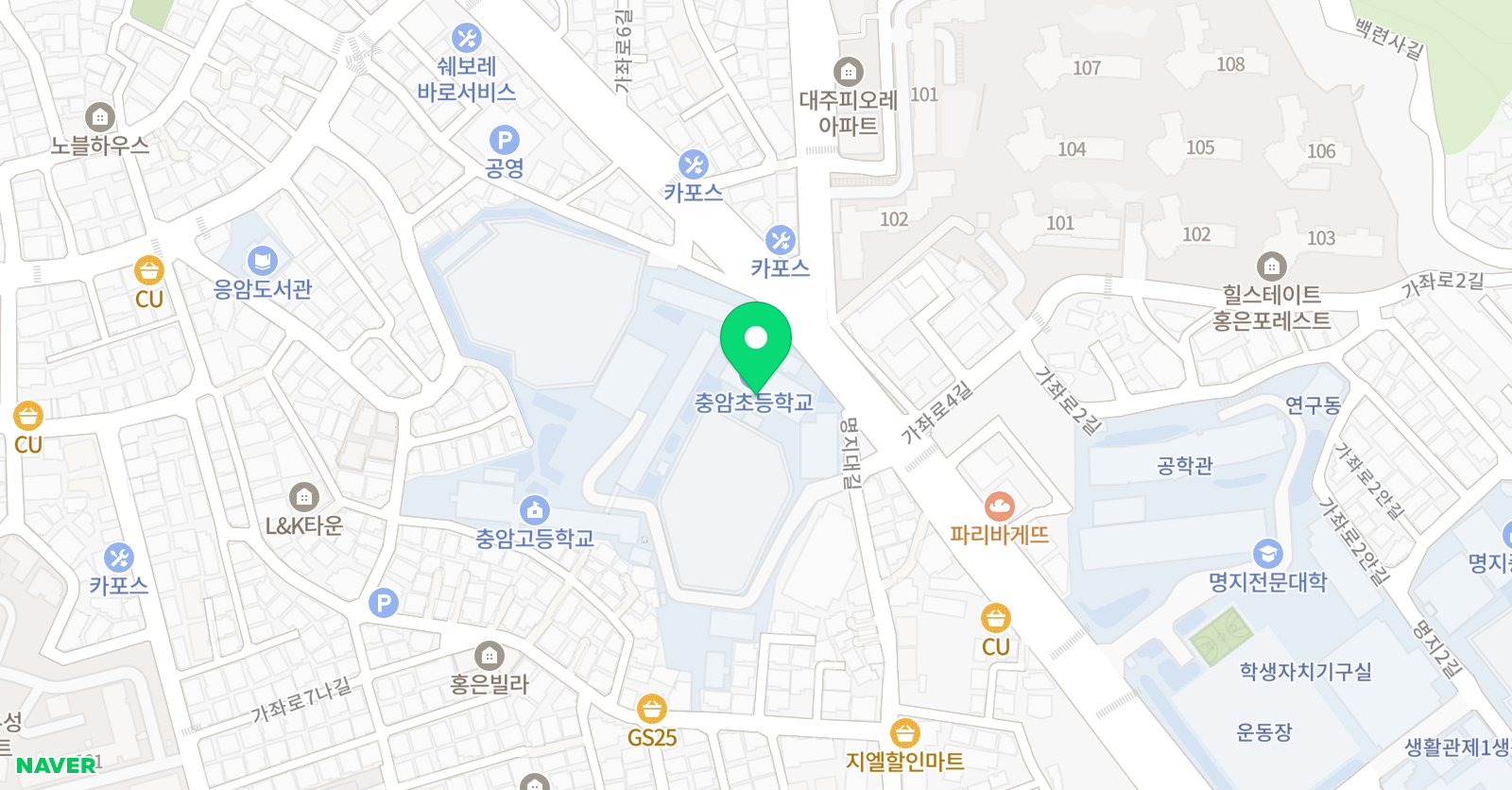 AAFC 충암초구장 위치