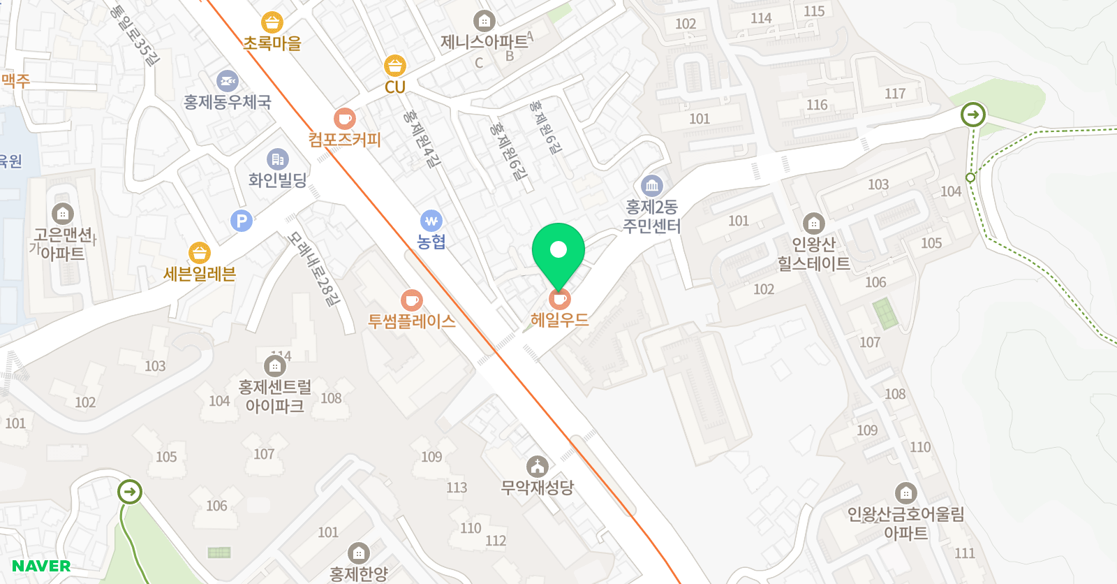 스펀지 영어학원 위치