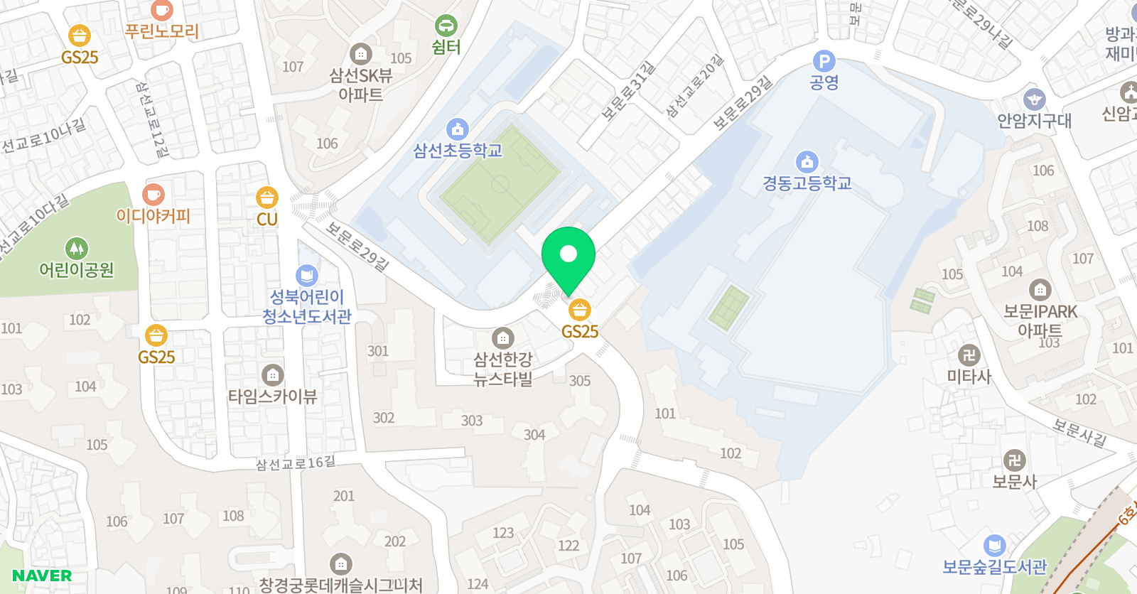 경희삼선 태권도 체육관 위치