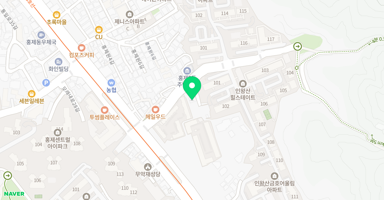 국가대표나래 태권도 위치