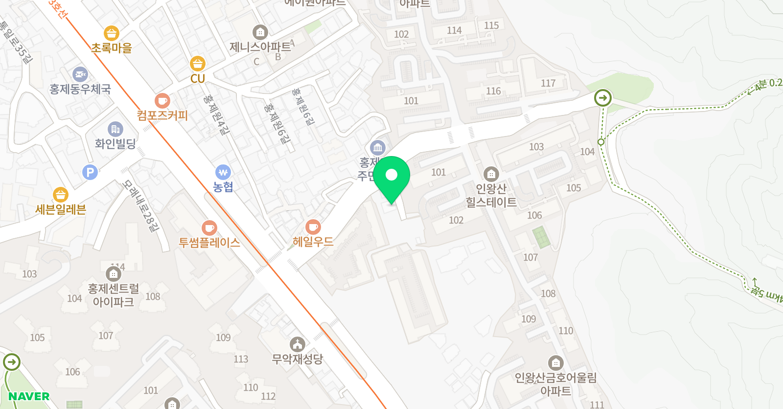 스마트해법 수학해법영어 홍제원학원 위치