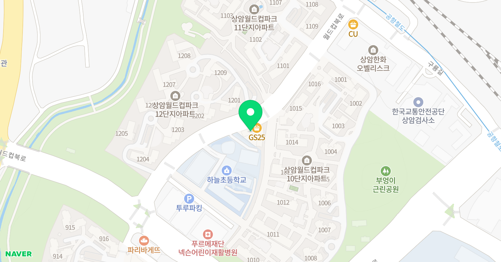 튼튼영어마스터클럽 영어교습소 마포상암 위치