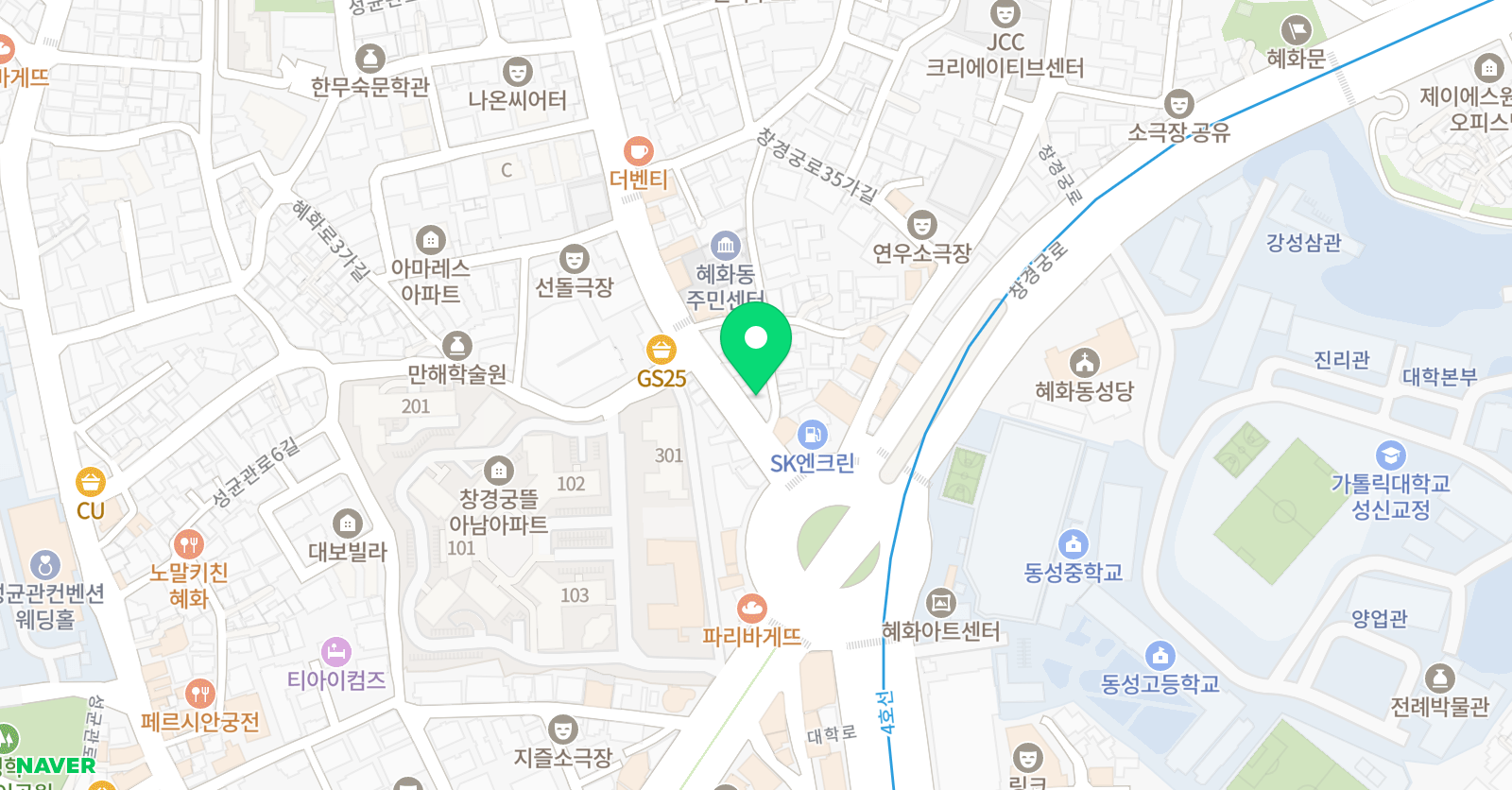 올금 퓨전음악학원 위치
