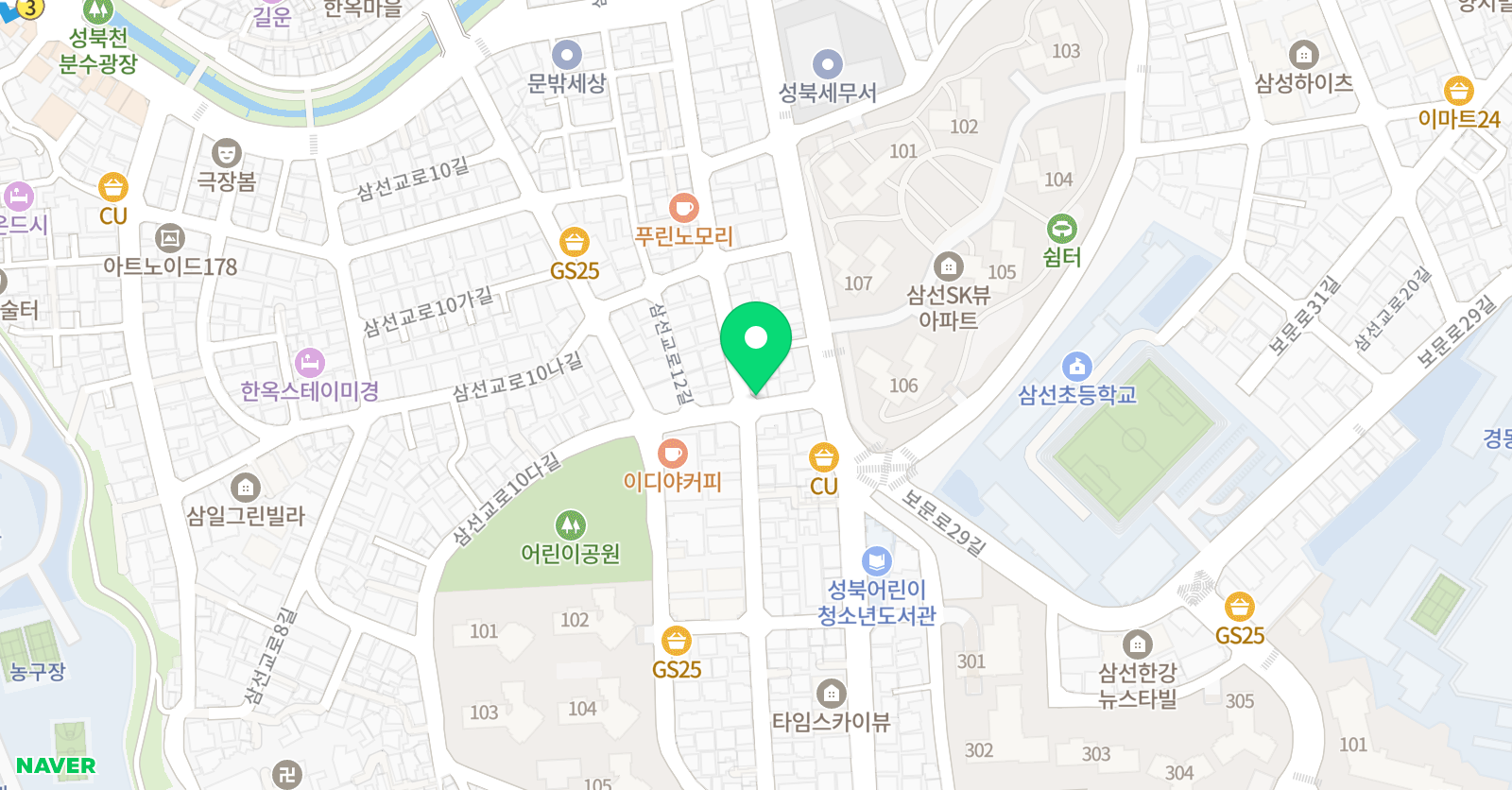 씨투엠 수학센터 삼선초점 위치