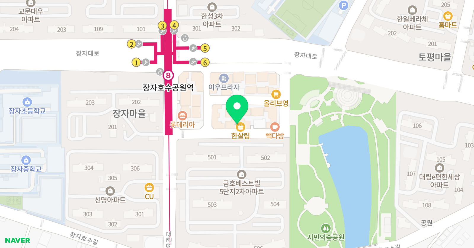 한솔플러스 수학교실 리드인 에듀모아 학원 위치