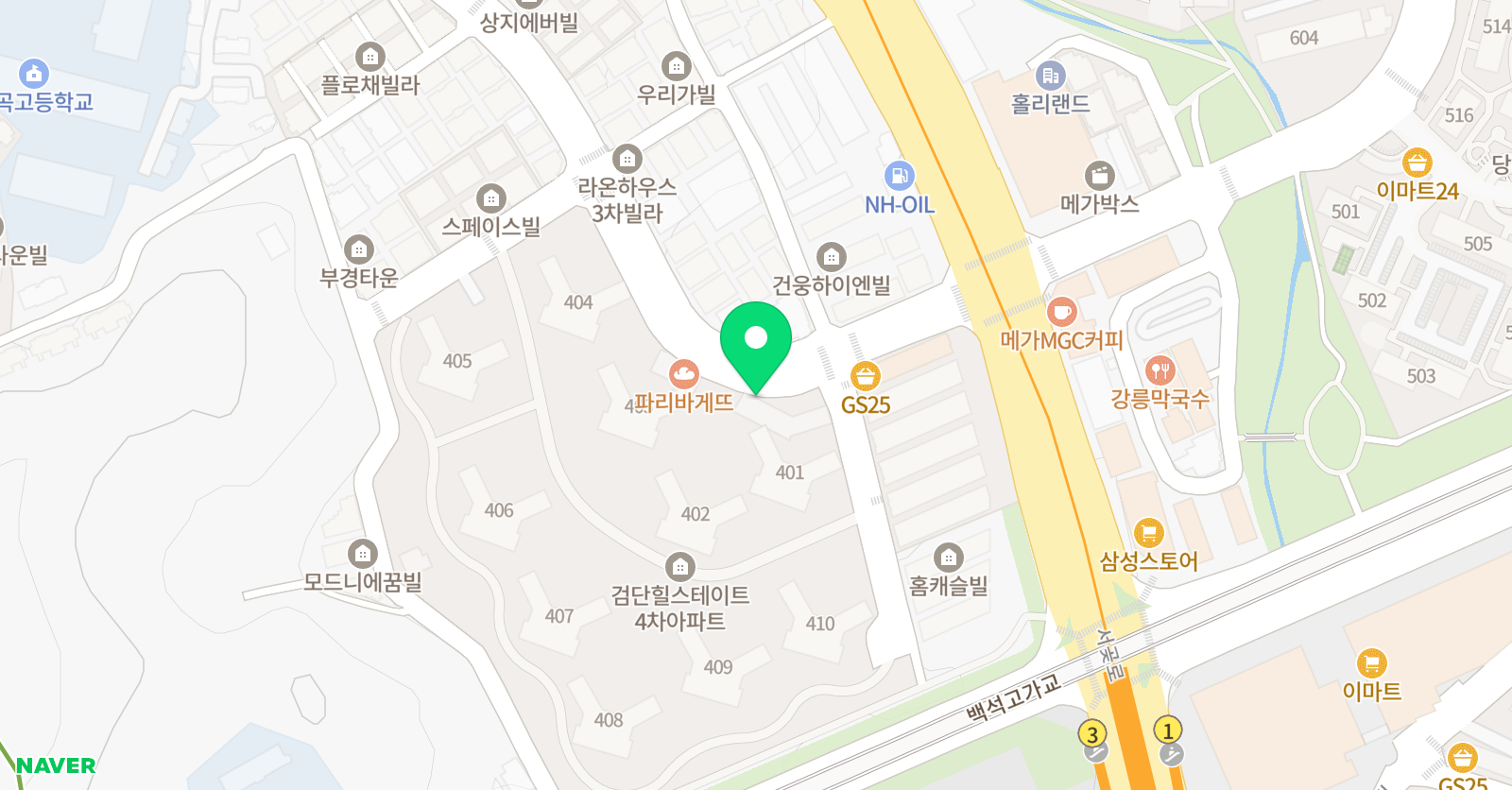 아이스타 태권도 백석점 위치
