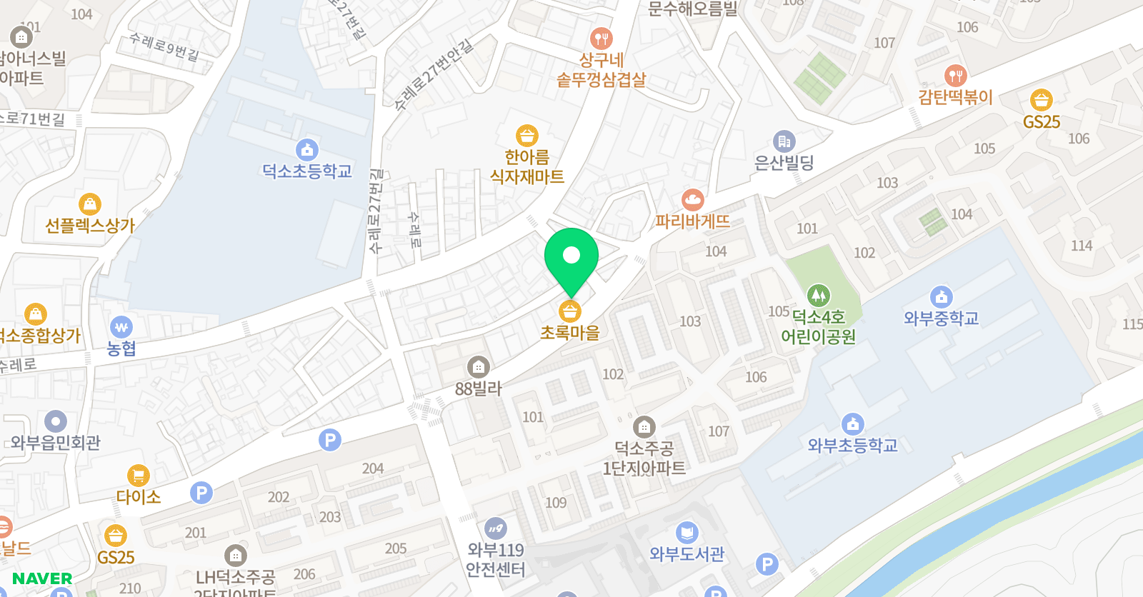 생각하는벤 수학학원 덕소 위치