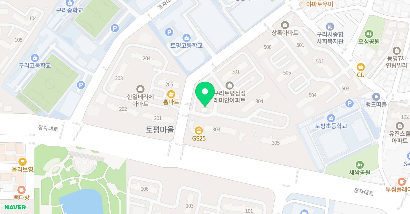 윤선생 우리집앞영어교실 토평삼성점 위치