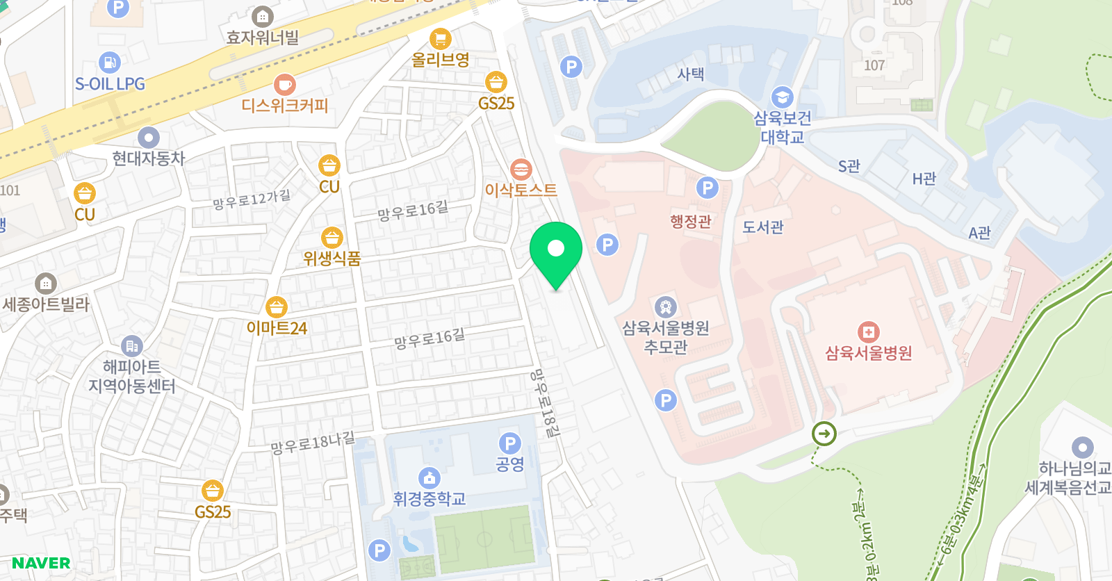 SDA삼육 어학원 서울본원 위치