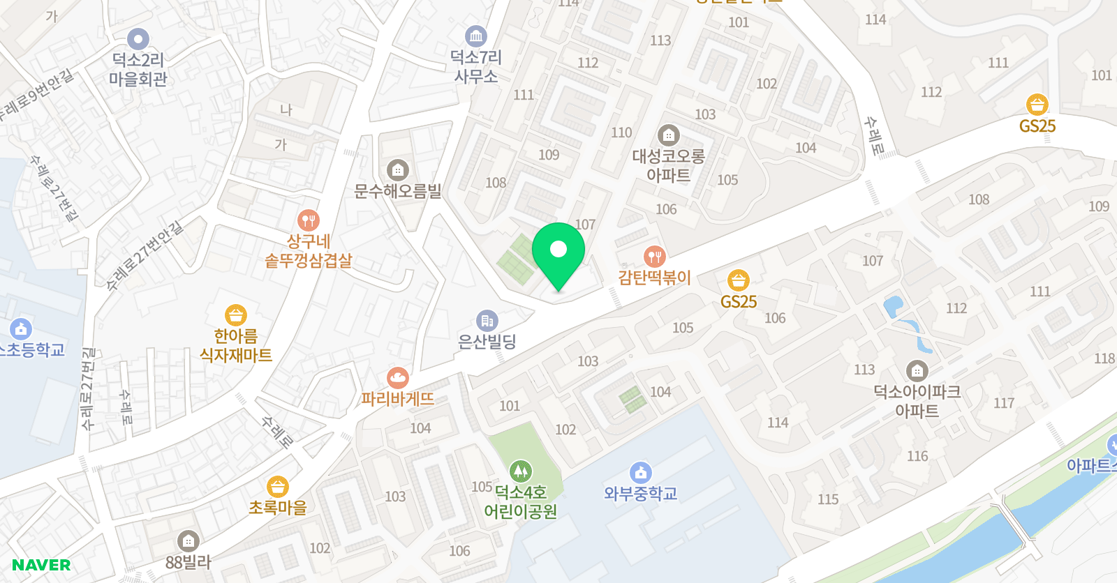 덕소 W 어학원 위치