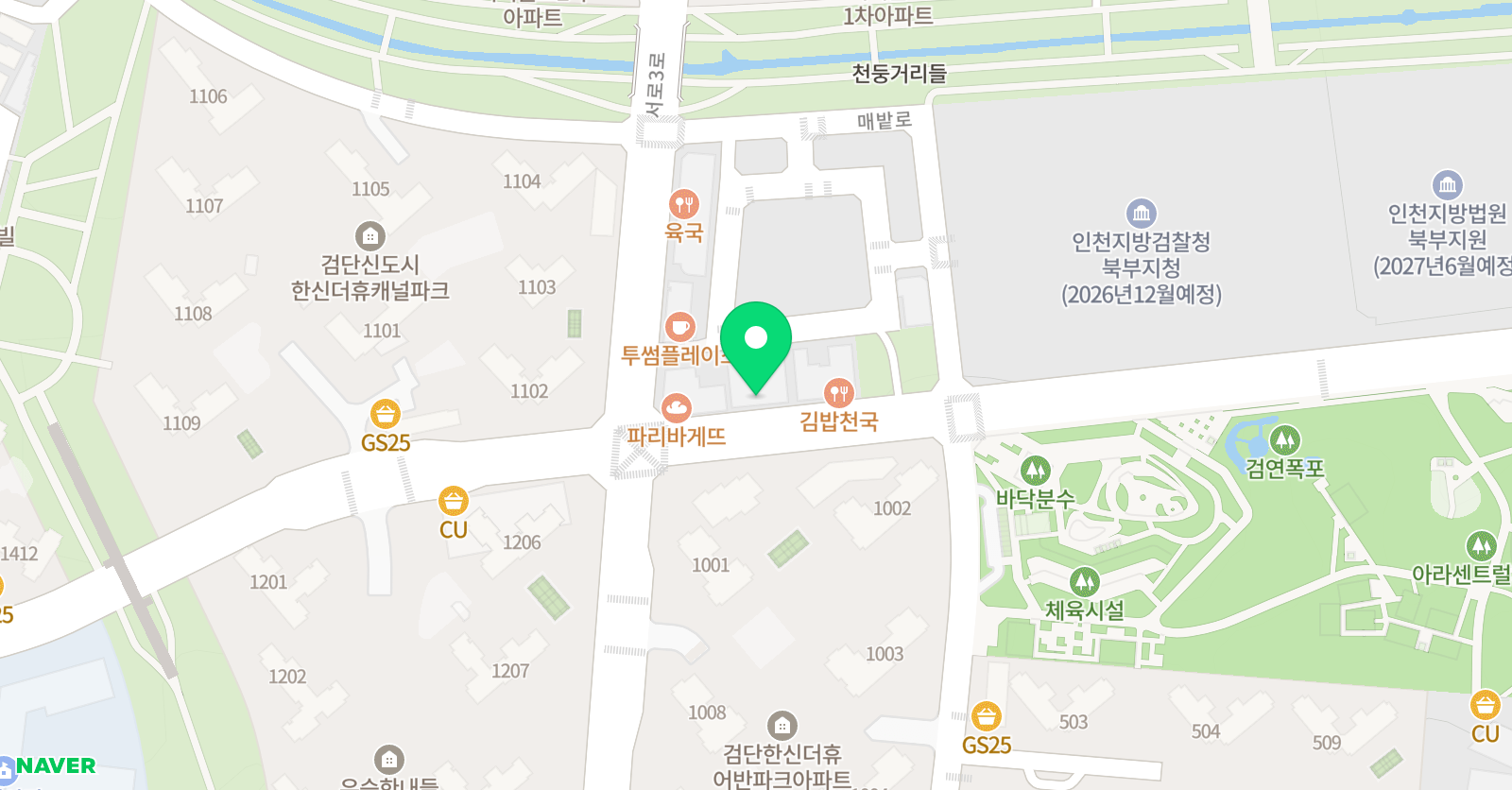 캡틴수학학원 다비수 위치