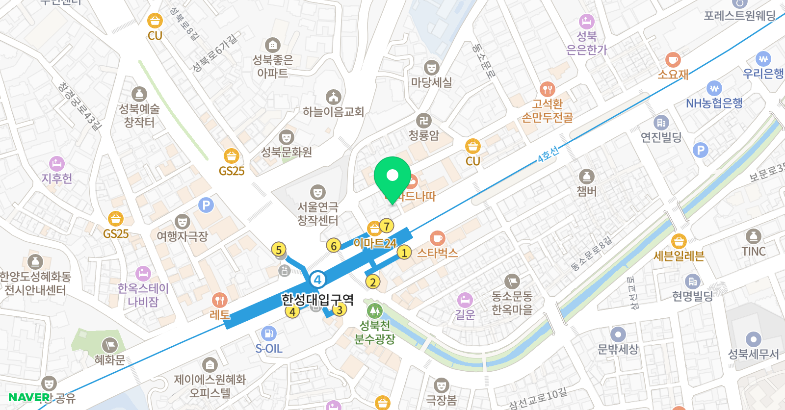 엠뮤직아카데미 실용음악학원 위치