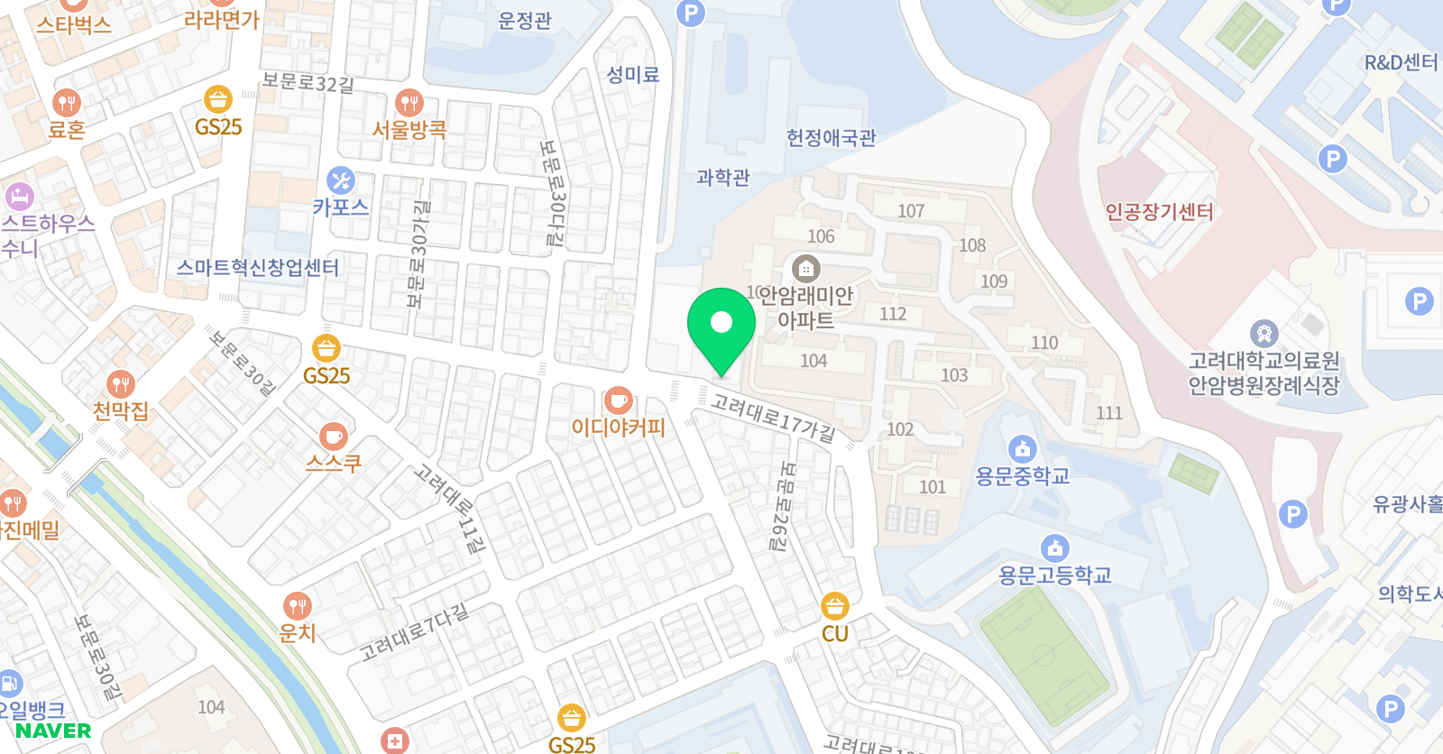 조이앤플레이 음악학원 안암점 위치