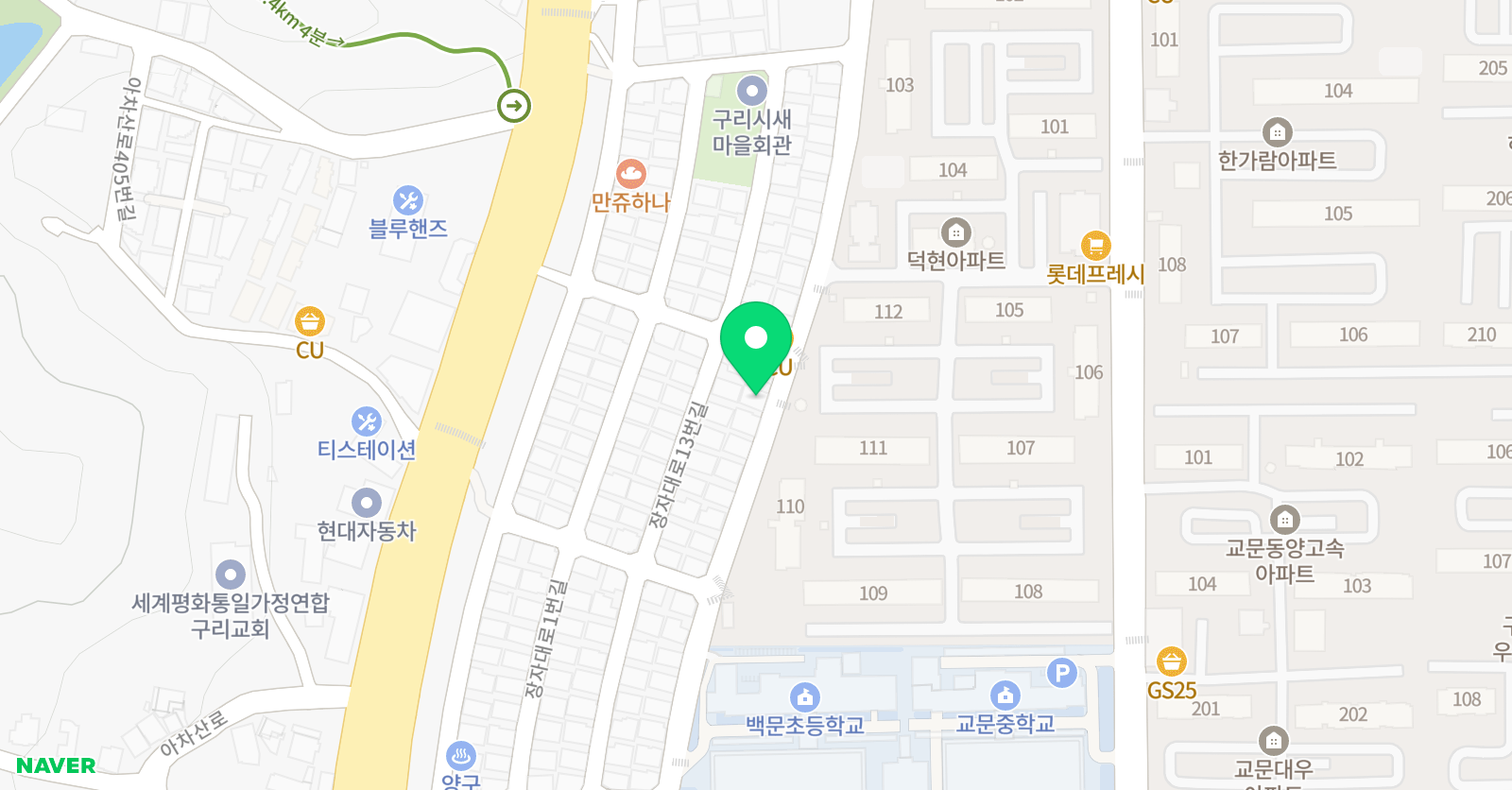 뮤엠 영어 위니점 위치