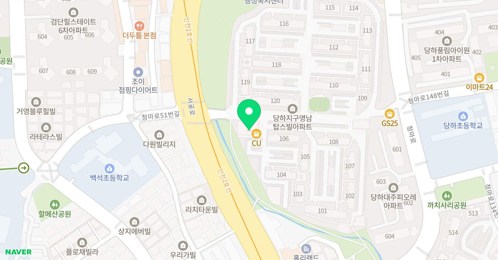 엠스터디 영어 위치