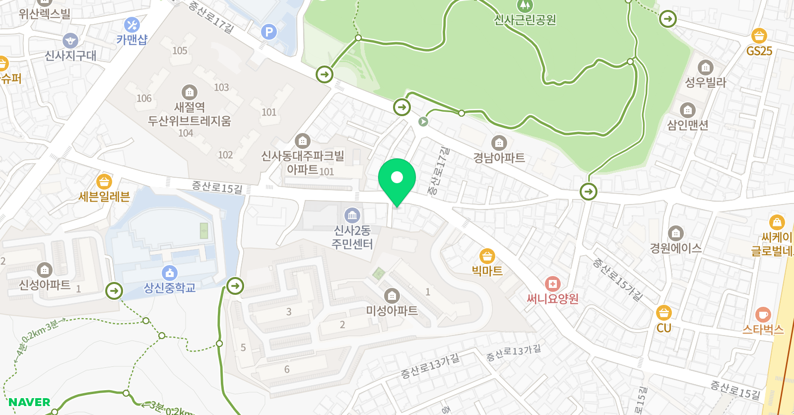 YBM리딩클럽 신사센터 위치