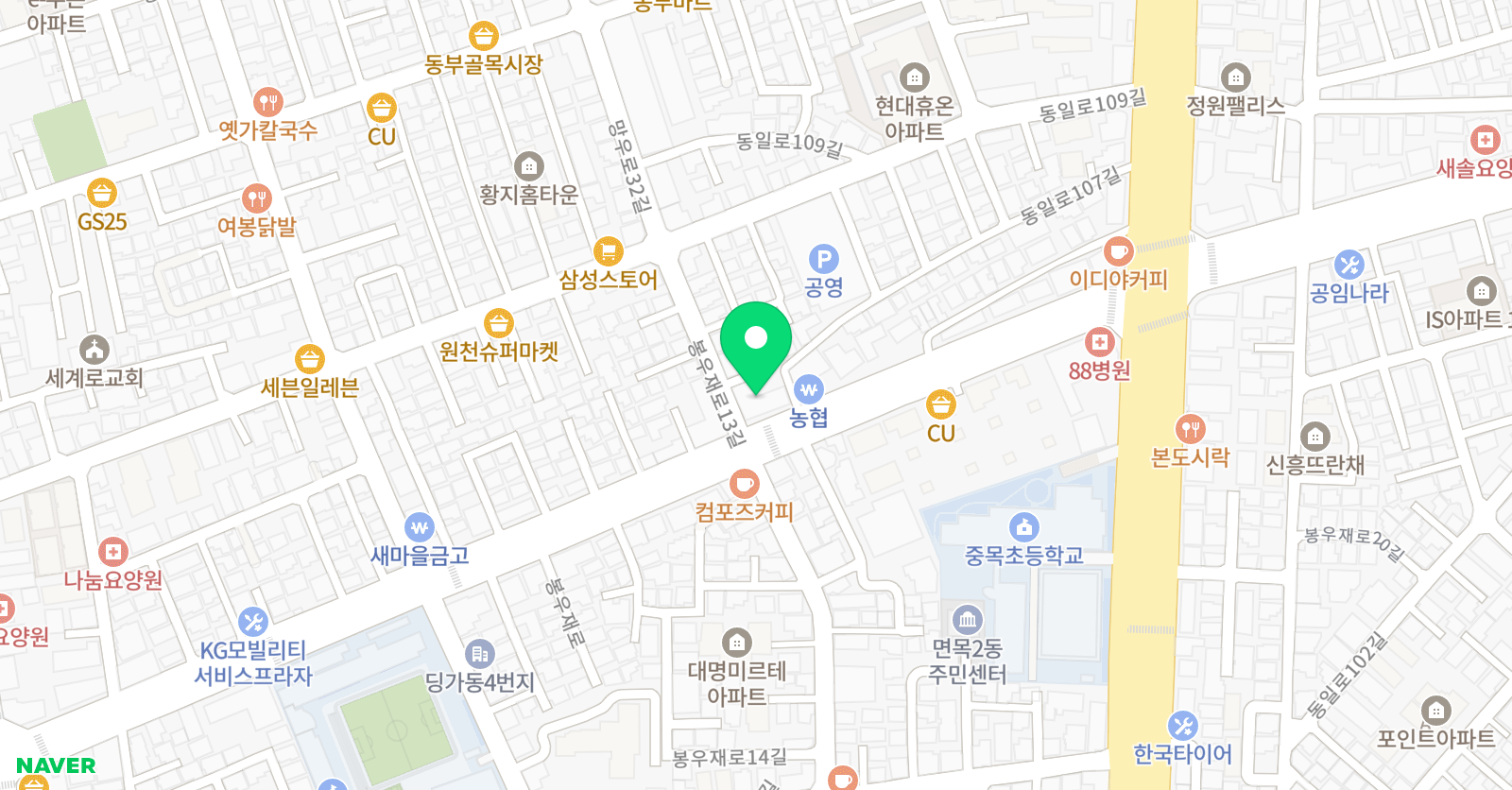 인성효 태권도 위치